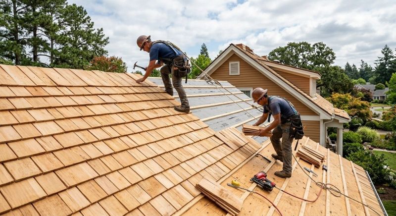 Cedar Shake Roof Construction in Dunkirk, MD