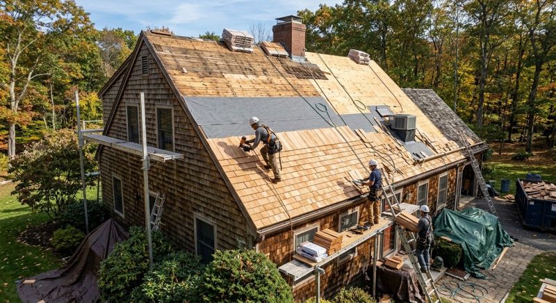 Wood Shingle Roof Replacement in Gambrills, MD